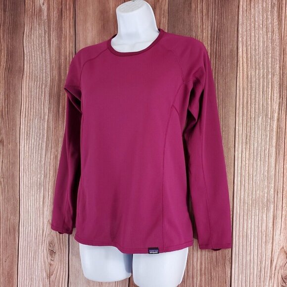 Patagonia Womens Size XS Capilene Midweight Crew Baselayer Polartec Pink Red - Picture 2 of 16